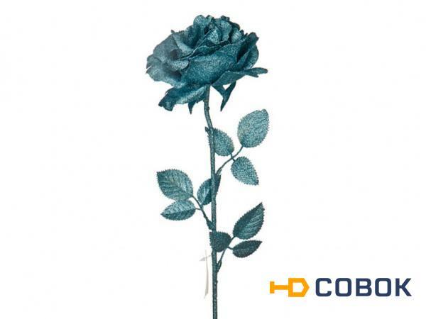 Фото Изделие декоративное "роза" длина=48см. голубой Huajing Plastic (241-1629)