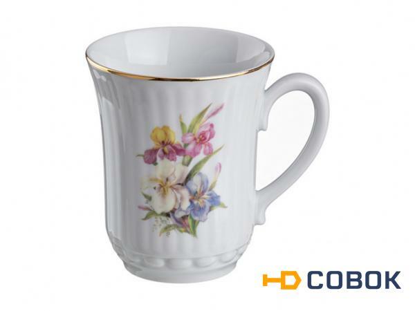 Фото Кружка "ирис" 250 мл. высота=10 см. Cesky Porcelan (606-755)