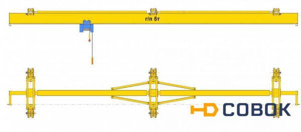 Фото Кран подвесной мостовой электрический двухпролетный г/п 5,0 тн.