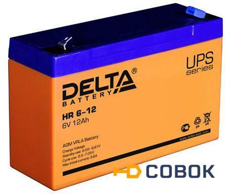 Фото Аккумулятор Delta HR6-12 12Ач пр/обр