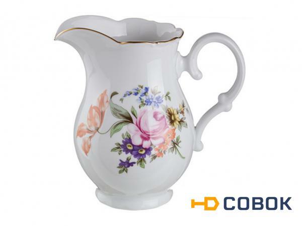 Фото Кувшин "майсенский букет" 1000 мл.высота=18 см.без упак. Bohemia Porcelan (655-157)