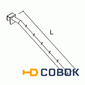 Фото HP-43 Держатель наклонный 6 зацепов L=330мм