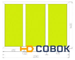 Фото Окно пвх с тонирующей пленкой 2000*1400 мм