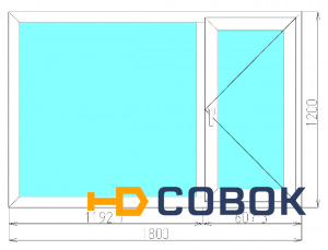 Фото Окно пвх дачное 1800*1200 мм
