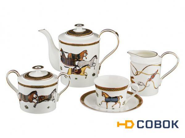 Фото Чайный сервиз на 6 персон 15 пр. 1000/200 мл. Porcelain Manufacturing (264-226)