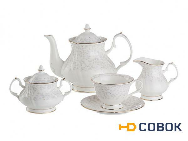 Фото Чайный сервиз на 6 персон 15 пр. "вивьен" 1000/300/250/200 мл. Porcelain Manufacturing (264-200)