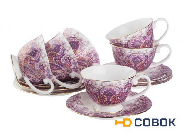 Фото Чайный набор на 6 персон 12 пр. 200 мл. Porcelain Manufacturing (264-311)