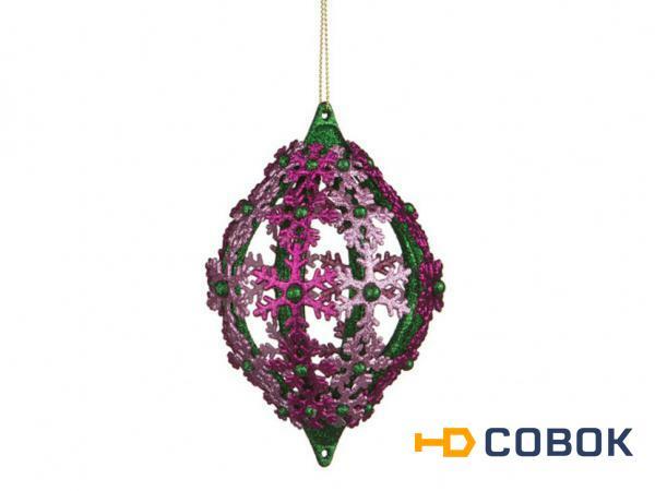 Фото Декоративное украшение зелено/персик/розовый 7*4 см.высота=11 см. Myco International (865-108)