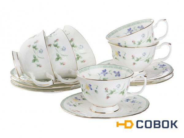 Фото Чайный набор на 6 персон 12 пр. 200 мл. Porcelain Manufacturing (264-304)