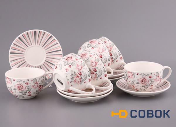 Фото Чайный набор на 6 персон 12 пр. 250 мл. Porcelain Manufacturing (359-242)