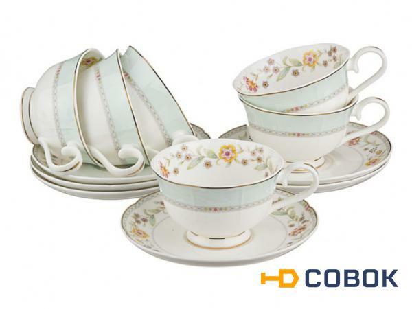 Фото Чайный набор на 6 персон 12 пр.250 мл. Porcelain Manufacturing (264-705)