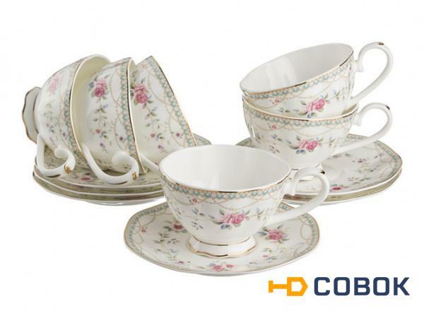 Фото Чайный набор на 6 персон 12 пр.250 мл. Porcelain Manufacturing (264-693)