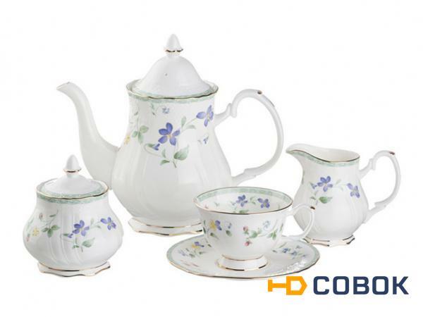 Фото Чайный сервиз на 6 персон 15 пр. 1200/300/200 мл. Porcelain Manufacturing (264-303)