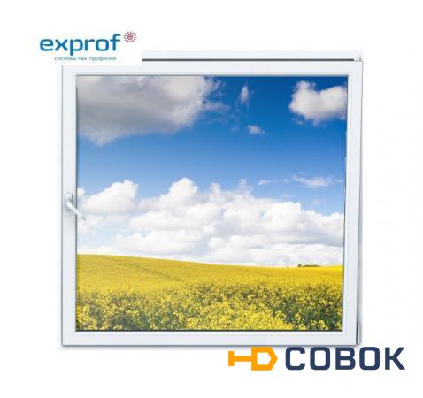 Фото Окно ПВХ Exprof 600х600 мм одностворчатое О 3 стеклопакет