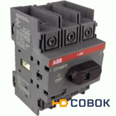 Фото Рубильник ABB OT100F3 до 100А 3х-полюсный на DIN-рейку или монтажную плату 1SCA105004R1001