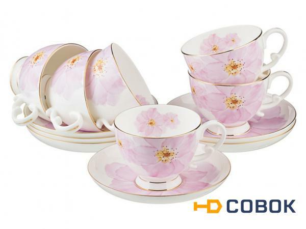 Фото Чайный набор "грейс" на 6 персон 12 пр.300 мл. Porcelain Manufacturing (264-646)