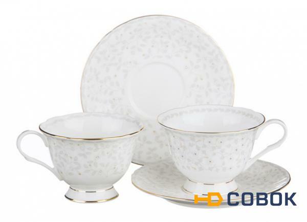 Фото Чайный набор "вивьен" на 2 персоны 4 пр.250 мл.высота=7 см. Porcelain Manufacturing (264-347)