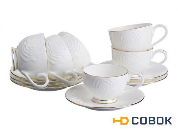 Фото Кофейный набор на 6 персон 12 пр."blanco"100 мл. Porcelain Manufacturing (264-457)