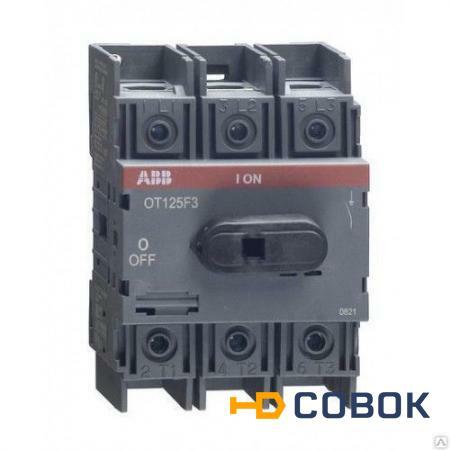 Фото Рубильник без ручки OT125F3 3п 125А 400/750В AC/DC IP20 ABB