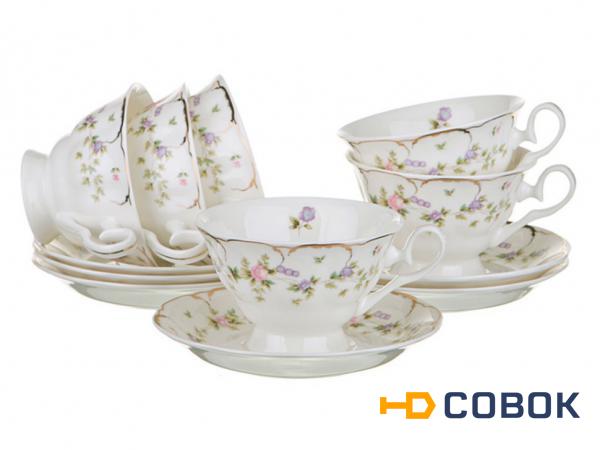 Фото Чайный набор на 6 персон "квин мэри" 12 пр. 250 мл. Porcelain Manufacturing (440-133)