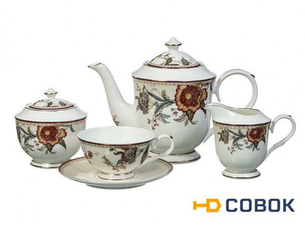 Фото Чайный сервиз на 6 персон 15 пр. 900/150/250/350 мл. Porcelain Manufacturing (264-703)