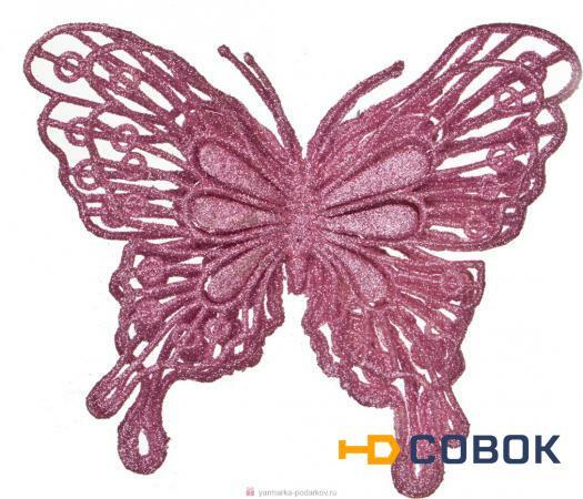Фото Изделие декоративное бабочка на клипсе. длина 12см