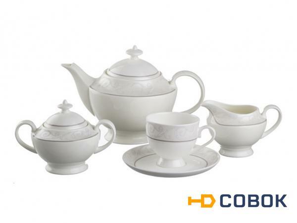 Фото Чайный сервиз на 6 персон 15 пр. 1350/200 мл. Porcelain Manufacturing (440-048)