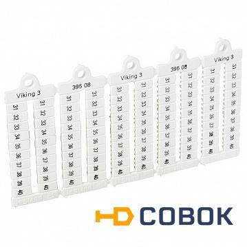 Фото Листы с этикетками для клеммных блоков Viking 3 - горизонтальный формат - шаг 5мм?- цифры от 31 до | код. L039508 | Legrand
