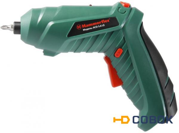 Фото Аккумуляторная отвертка Hammer Flex ACD3.6LE с набором бит
