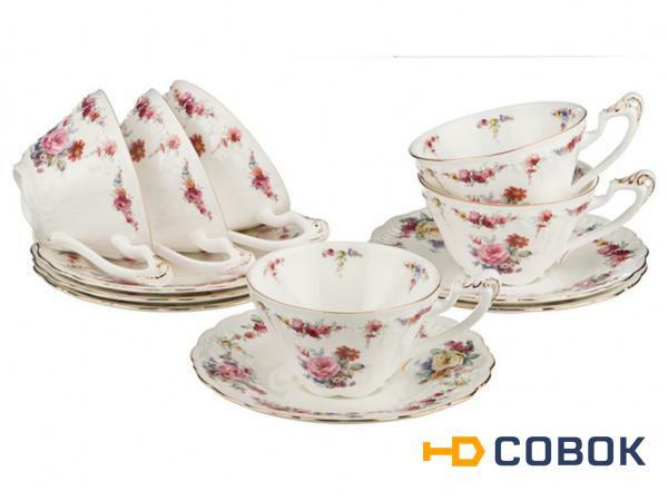 Фото Чайный набор "аманда" на 6 персон 12 пр.250 мл. Porcelain Manufacturing (22-1055)