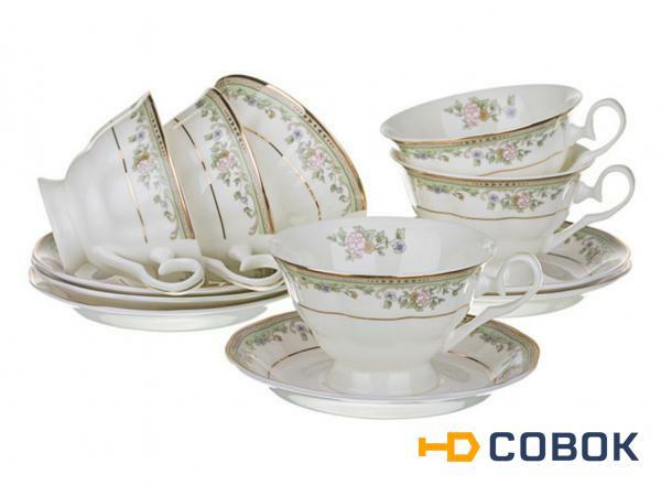 Фото Чайный набор на 6 персон 12 пр."виконтесса". 250 мл. Porcelain Manufacturing (440-139)