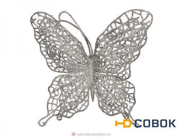 Фото Изделие декоративное бабочка на клипсе. длина 14см