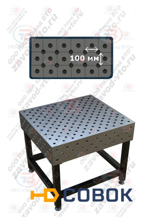 Фото ССД-15/1 сварочно-сборочный стол 3D (с 5-ю рабочими поверхностями) с дополнительной диагональной сеткой отверстий d28