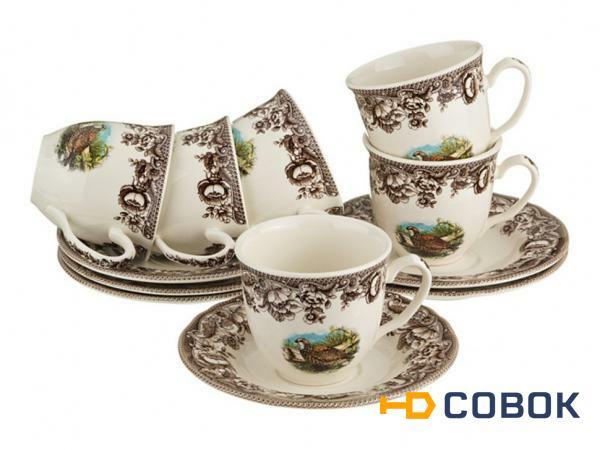 Фото Чайный набор на 6 персон 12 пр."охота". 240 мл. Oriental Ceramics (869-012)