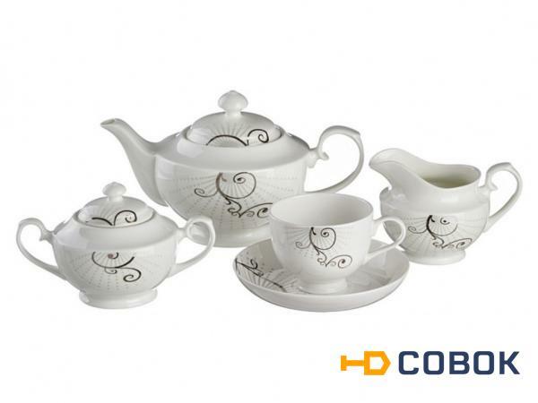 Фото Чайный сервиз на 6 персон 15 пр.1200/220 мл. Porcelain Manufacturing (133-184)