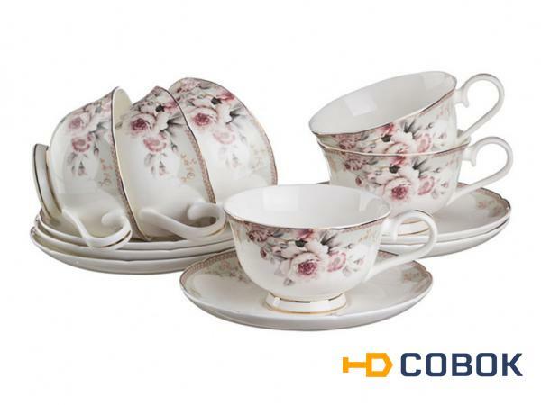 Фото Чайный набор "диана" на 6 персон 12 пр.250 мл. Porcelain Manufacturing (264-637)