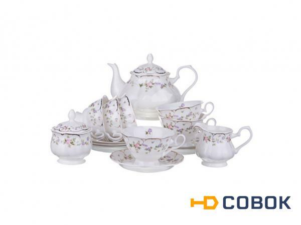 Фото Чайный сервиз на 6 персон 15 пр." квин мэри" 1100/200 мл. Porcelain Manufacturing (440-132)