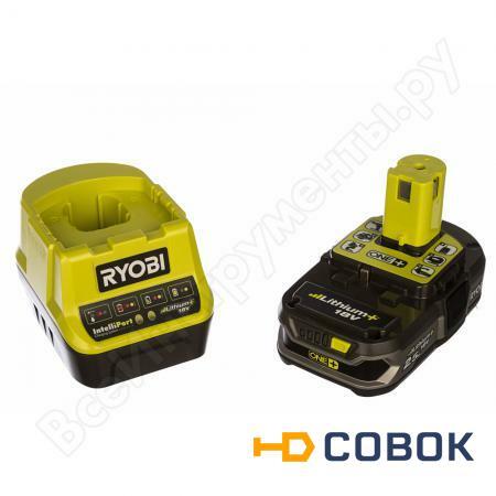 Фото Аккумулятор Ryobi ONE+ RC18120-125 (18 В; 2.5 А*ч; Li-Ion) + зарядное устройство RC18120 5133003359