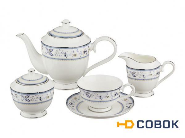 Фото Чайный сервиз на 6 персон 15 пр.1000/250/300/350 мл. Porcelain Manufacturing (264-676)