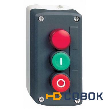 Фото Пост кнопочный с 2 кнопками + лампа сигнальная Schneider Electric XALD363M