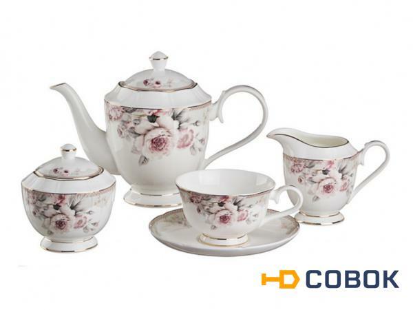 Фото Чайный сервиз "диана" на 6 персон 15 пр.1000/250 мл. Porcelain Manufacturing (264-638)