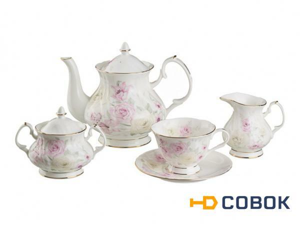 Фото Чайный сервиз на 6 персон 15 пр.1000/220/200/300 мл. Porcelain Manufacturing (264-658)