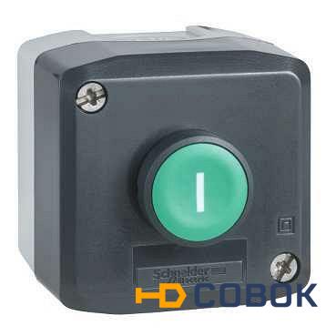 Фото Пост кнопочный 1 кнопка зеленая с возвратом Schneider Electric XALD103