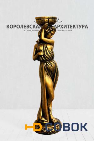 Фото Скульптура девочки из бетона - Афродита (Золотой цвет)