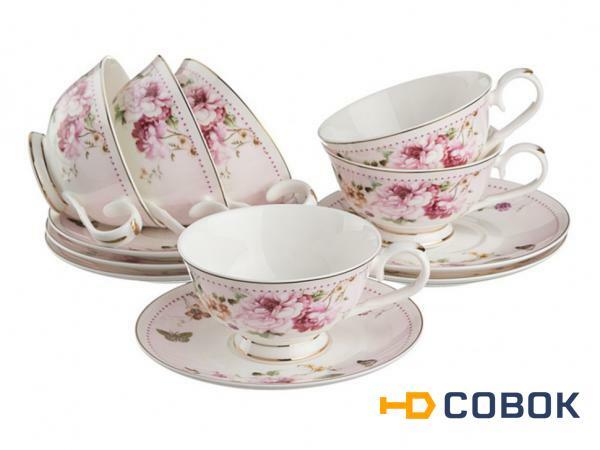 Фото Чайный набор на 6 персон 12 пр.200 мл. Porcelain Manufacturing (264-699)