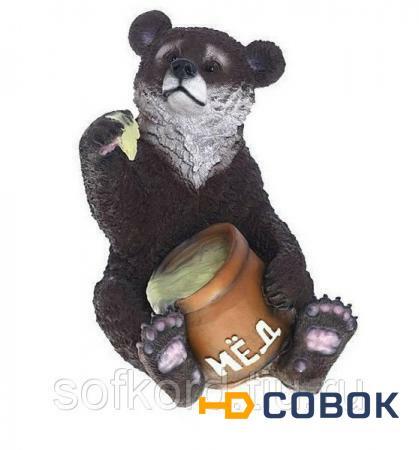 Фото Изделие декоративное Медведь с медом 32*44*50,5см