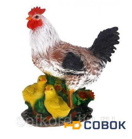 Фото Изделие декоративное Курица с цыплятами 34см