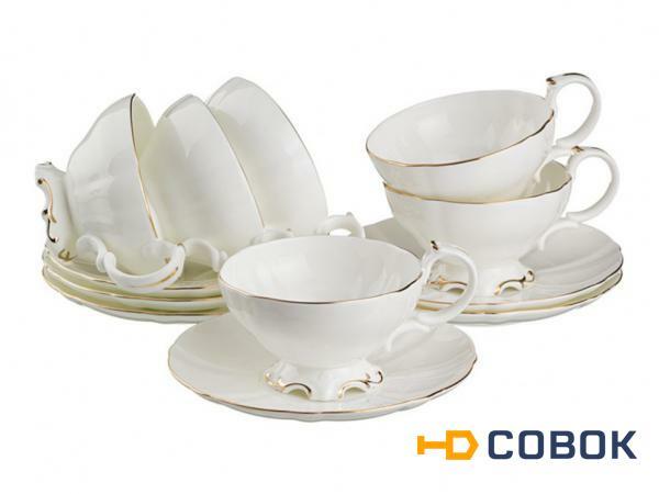 Фото Чайный набор на 6 персон 12 пр.250 мл. Porcelain Manufacturing (264-635)