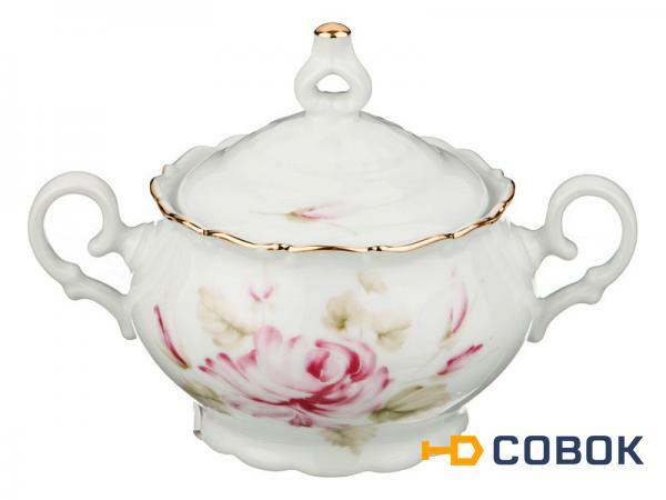 Фото Сахарница "офелия" 240 мл.высота=10 см.без упаковки Bohemia Porcelan (655-591)