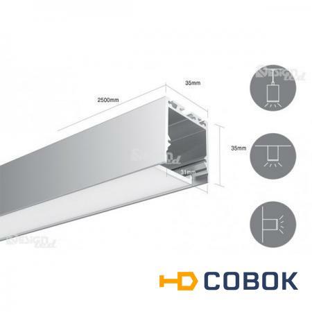 Фото Профиль для светодиодной ленты прямоугольный подвесной LS3535